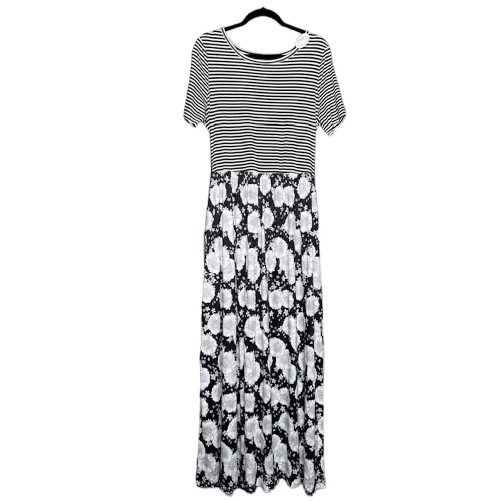 Floor Length Short Sleeve Maxi Dress